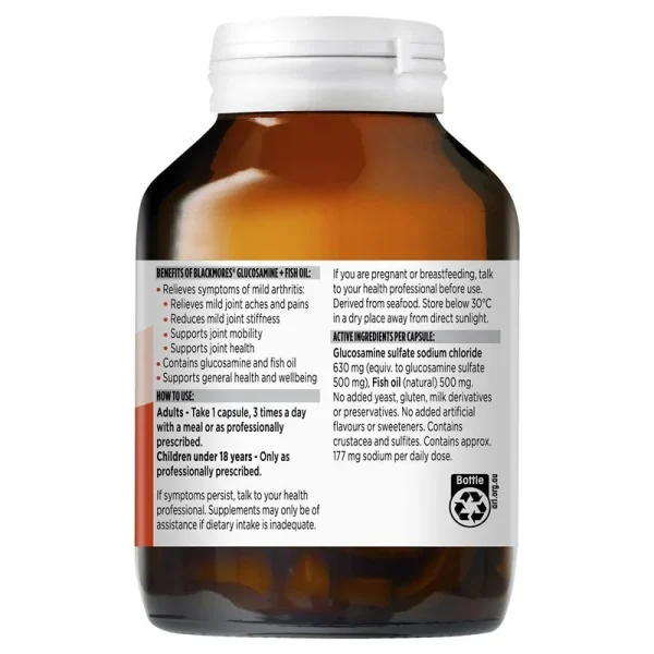 BỔ XƯƠNG KHỚP BLACKMORES GLUCOSAMINE + FISH OIL 90 VIÊN - Hình ảnh 2