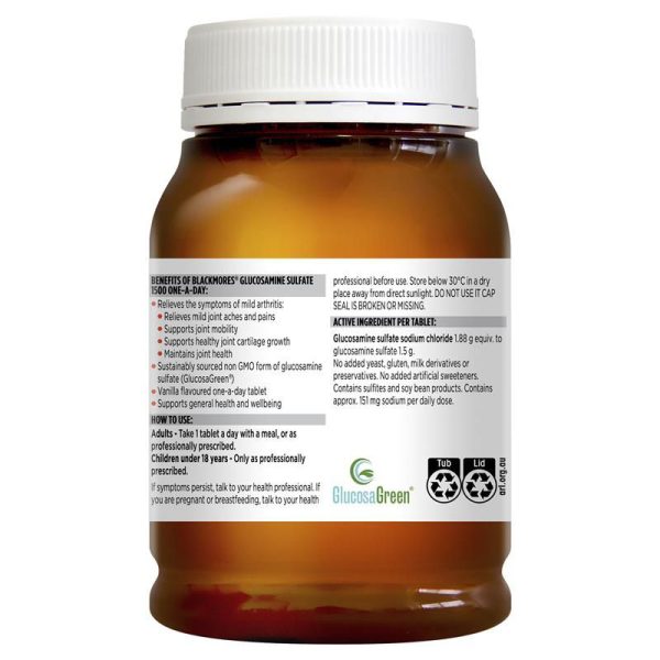 BLACKMORES GLUCOSAMINE 1500MG 180 VIÊN - VIÊN UỐNG BỔ XƯƠNG KHỚP ÚC - Hình ảnh 2