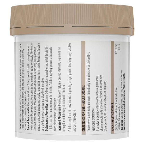 BỔ SUNG CANXI + VITAMIN D SWISSE 150 VIÊN - Hình ảnh 3