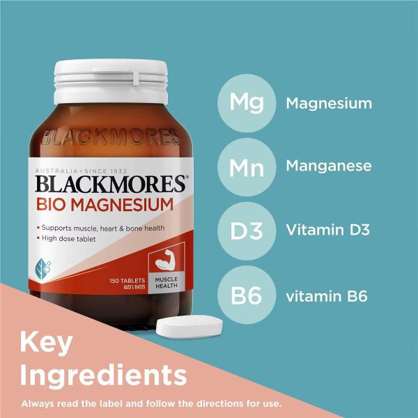 BỔ SUNG MAGIE HỖ TRỢ CƠ BẮP BLACKMORES BIO MAGNESIUM MUSCLE HEALTH 150 VIÊN - Hình ảnh 4