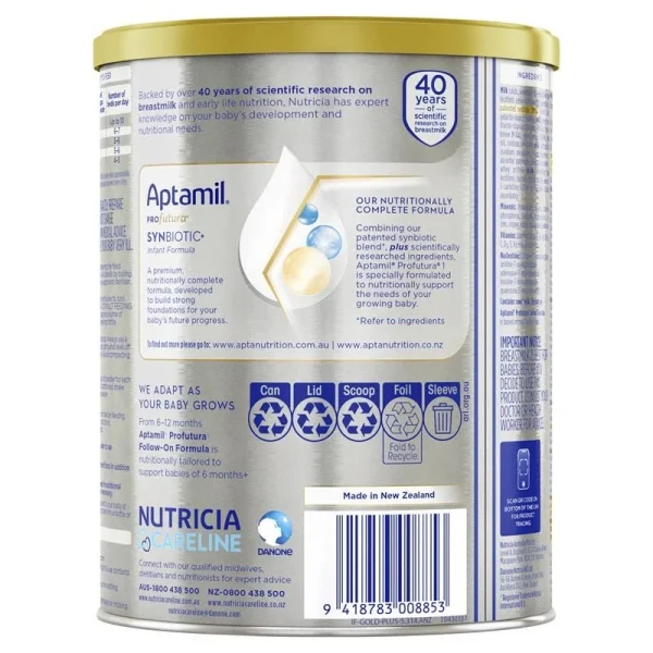 SỮA APTAMIL ÚC SỐ 1 PROFUTURA (900G) CHO TRẺ TỪ 0 - 6 THÁNG TUỔI - Hình ảnh 2