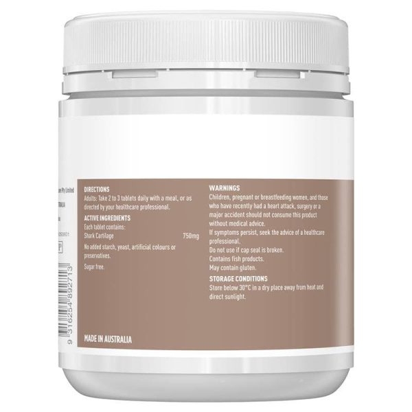 SỤN VI CÁ MẬP HEALTHY CARE SHARK CARTILAGE 750MG 200 VIÊN - Hình ảnh 3