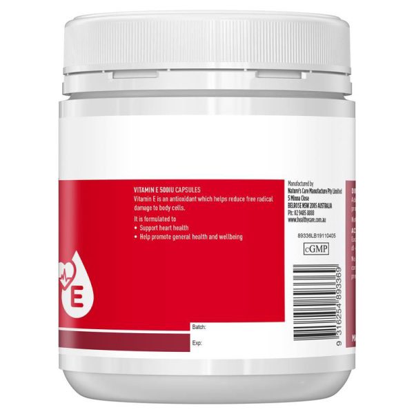 VIÊN UỐNG HEALTHY CARE VITAMIN E 500IU 200 VIÊN - Hình ảnh 3