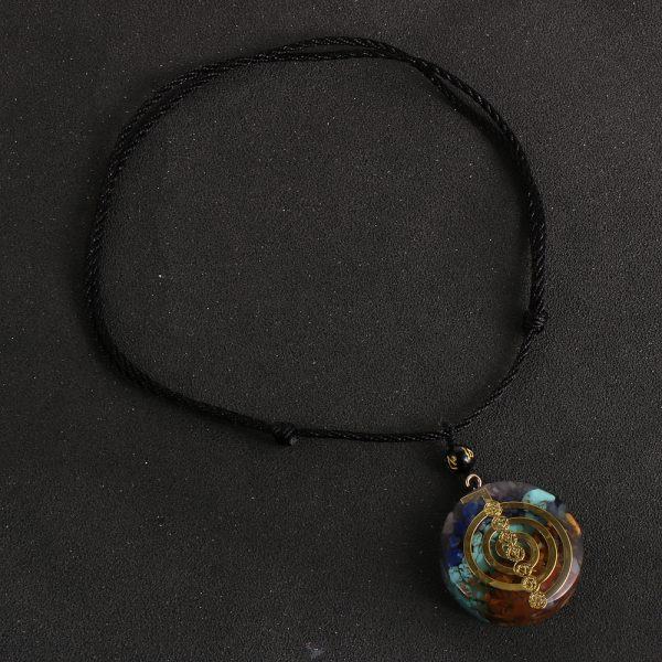 Vòng Đeo cổ đá năng lượng Orgonite 7 Luân xa, seven Chakras mang lại may mắn, tinh thần và sức khỏe - Hình ảnh 2